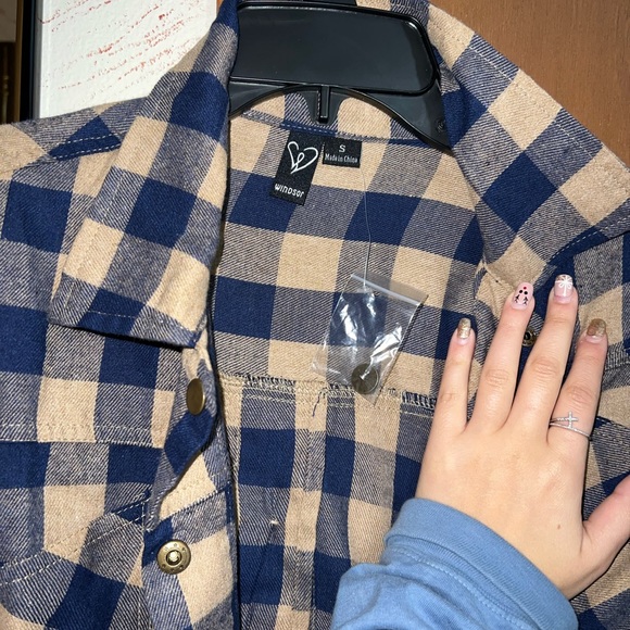Windsor Cropped flannel jacket - Picture 6 of 8